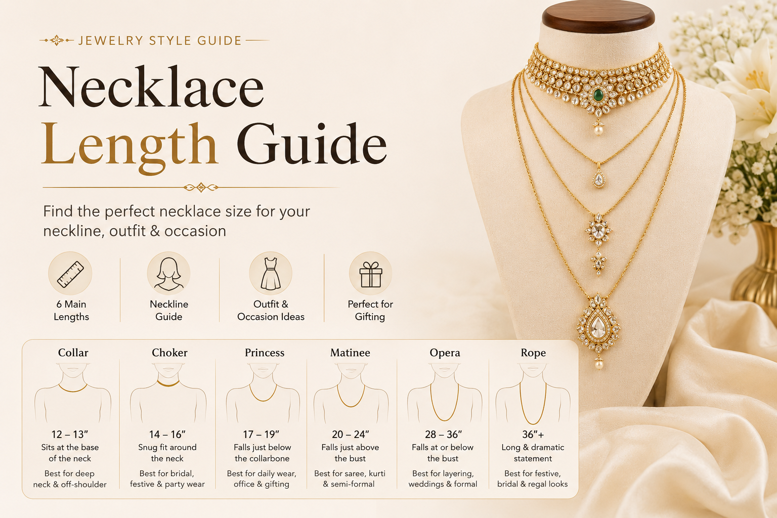 Necklace Length Guide — Which Necklace Size Suits You Best?