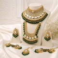 Emerald Kundan Bridal Jewellery Set