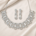 Silver AD Stone Necklace Set