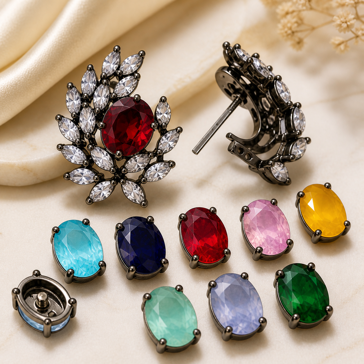 Color Changeable AD Earring Tops