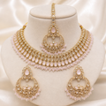Pink Kundan Choker Necklace Set