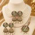 Multicolor Kundan Pearl Necklace Set