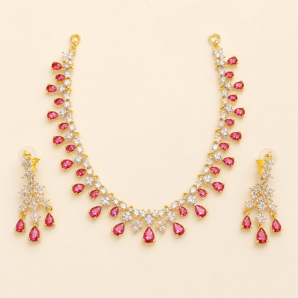 Teardrop AD Necklace Set